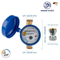JS SCHÜTZ Zapfhahnzähler 110 Mm Mit 3/4 Zoll Anschluss 11 JS SCHÜTZ Zapfhahnzähler 110 Mm Mit 3/4 Zoll Anschluss -Brutzellust Verkaufsgeschäft 7298da77f8b330cb5fb17ba6812029e6