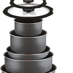 Lagostina Ingenio Essential, Schwarz, Grau, Weiß, Schwarz, Lagospot, Abnehmbar, Keramik, Gas, Versiegelte Platte, 16 Cm