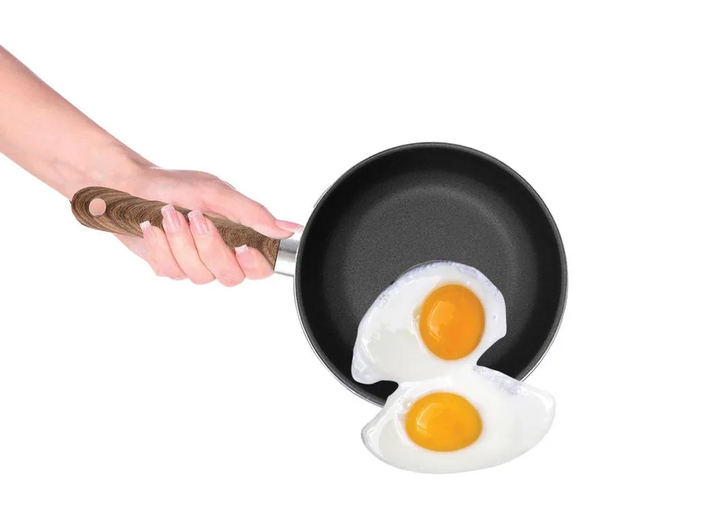 Nuovva Kupfer Bratpfanne - Keramische Antihaftbeschichtung - Holzgriff Bratpfanne - Ø 24 Cm Induktion - PTFE-frei 3 Nuovva Kupfer Bratpfanne - Keramische Antihaftbeschichtung - Holzgriff Bratpfanne - Ø 24 Cm Induktion - PTFE-frei – Bild 3