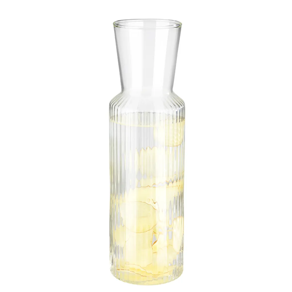 APS Glaskaraffe -LINES- /// Ø 8 Cm, H: 27 Cm, 0,9 Liter /// Glas, Deckel Aus Kork /// /// 10738 2 APS Glaskaraffe -LINES- /// Ø 8 Cm, H: 27 Cm, 0,9 Liter /// Glas, Deckel Aus Kork /// /// 10738 – Bild 2