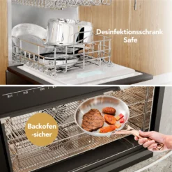 COSTWAY 11-teiliges Topf- & Pfannenset, Kochgeschirr-Set Aus Edelstahl, Kochset Mit Glasdeckel, Ofensicher Bis 200℃ Für Induktions-, Gas-, Elektroherd, Kochtopf Set Rostfrei & Beschichtet -Brutzellust Verkaufsgeschäft 81678472e5ac6abf0bedaf8c0f25dbed