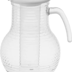 1x Kadum Karaffe Krug Mit Deckel Aus Polycarbonate Bruchfest Und Kratzfest In Echtglasoptik 3 Liter