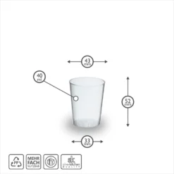 100 Schnapsgläser Aus Plastik, 4 Cl, Transparent, Mehrweg Shot Becher -Brutzellust Verkaufsgeschäft 85672fa9a62c0d25760e93bf1e160cab