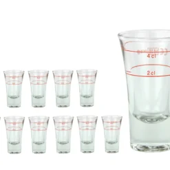 12er Set Schnapsgläser Stamper Dublino 2cl + 4cl