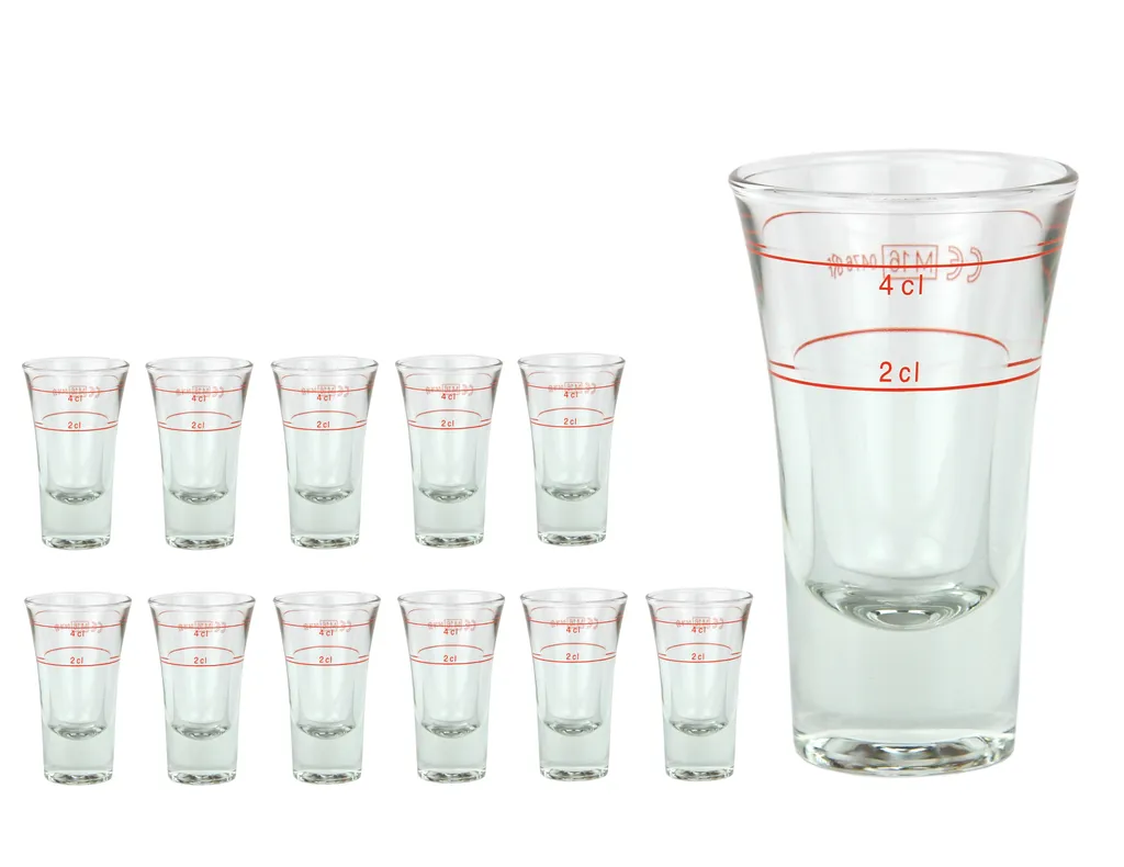 12er Set Schnapsgläser Stamper Dublino 2cl + 4cl 1 12er Set Schnapsgläser Stamper Dublino 2cl + 4cl