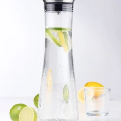 Wasserkaraffe Glaskaraffe Karaffe Wasserkrug Krug Glas Mit Sieb 1 Liter