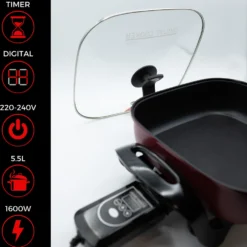 Starlyf®Digital Cooker - XXL Elektrische Bratpfanne Mit Digitalem Thermostat Und Temperaturanzeige, 1600 Watt, 5,5 Liter Fassungsvermögen, Partypfanne - Aus Der TV Werbung 21 Starlyf®Digital Cooker - XXL Elektrische Bratpfanne Mit Digitalem Thermostat Und Temperaturanzeige, 1600 Watt, 5,5 Liter Fassungsvermögen, Partypfanne - Aus Der TV Werbung -Brutzellust Verkaufsgeschäft 8f2d64b372c02cbc97aa0b9afcf33781