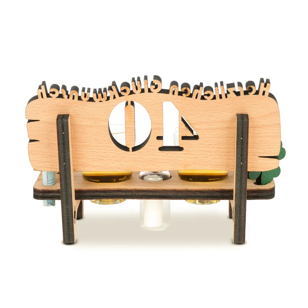 Brynnberg Schnapsbank Mit Jahreszahl Zum Geburtstag - Holz Lorbeerkranz Mit Zahl 40 Jahre Hochzeitstag Und Jahrestag Oder Geburtstag - Schnapsgläser Latte Mit 2 Gläsern 4 Brynnberg Schnapsbank Mit Jahreszahl Zum Geburtstag - Holz Lorbeerkranz Mit Zahl 40 Jahre Hochzeitstag Und Jahrestag Oder Geburtstag - Schnapsgläser Latte Mit 2 Gläsern – Bild 4