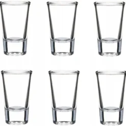 SCHLOSSEREI BAYERWALD Schnapsgläser Set 6 Stück Je 28 Ml - Shotgläser Wodka Schnaps Tequila Grappa - Transparent 7 Cm Höhe