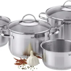 Silit Achat Topfset 4-teilig, Töpfe Mit Glasdeckel, Induktionstöpfe, Edelstahl Poliert, Induktion, Unbeschichtet, Backofengeeignet -Brutzellust Verkaufsgeschäft 9291b5899f112eee1d6035c343f795d1