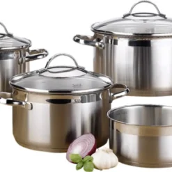 Silit Achat Topfset 4-teilig, Töpfe Mit Glasdeckel, Induktionstöpfe, Edelstahl Poliert, Induktion, Unbeschichtet, Backofengeeignet -Brutzellust Verkaufsgeschäft 95ddffdbcf3f60c3778b3291016eddbf