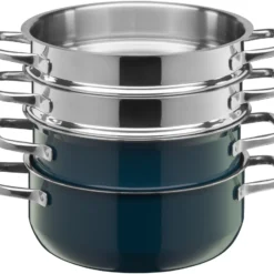 Silit Compact Topf-Set, 4-teilig, Petrol -Brutzellust Verkaufsgeschäft 99a705d06f57341709b07241f9c7db6f