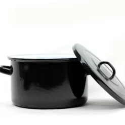 Emailletopf - Suppentopf - Saucentopf - 10l - STANDARD - 28 Cm - Belis - Schwarz -Brutzellust Verkaufsgeschäft 9d12a5fd6f3ee58244d262884636d872