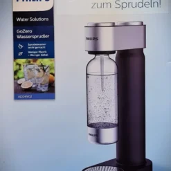 PHILIPS AQUA Soda Maker Wassersprudler + 425 G CO²-Zylinder + 1 PET-Flasche 1 Liter, Schwarz -Brutzellust Verkaufsgeschäft 9db8387df394d9f9b9f201b70f096c5c