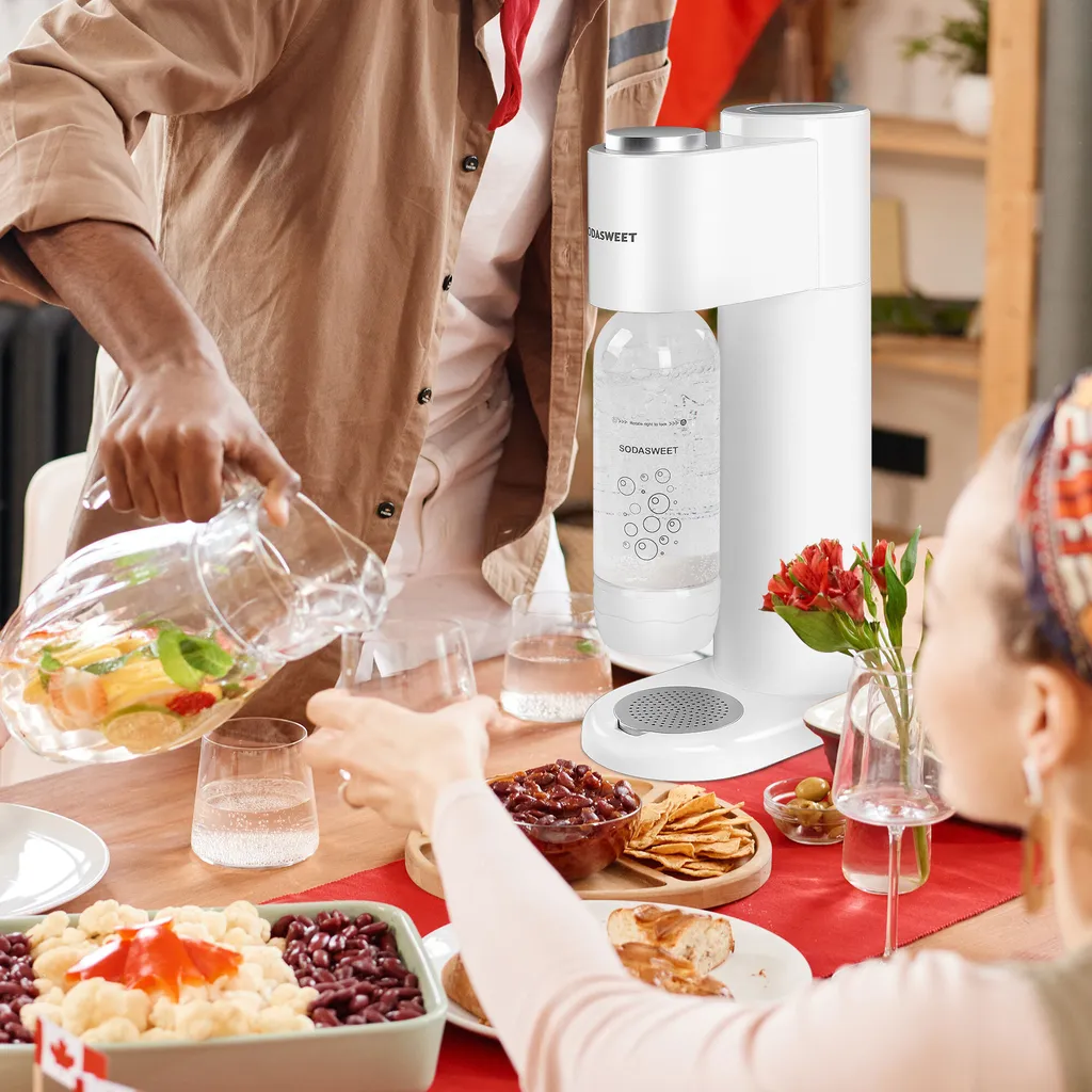 SODASWEET Wassersprudler-Set, Sodawasser Maschine Soda Maker Mit 1x CO2 Zylinder(425g Kohlensäure Für 60L Wasser), 1x 1L PET-Flasche, Ideal Für Zuhause, Bar, Restaurant Usw. 6 SODASWEET Wassersprudler-Set, Sodawasser Maschine Soda Maker Mit 1x CO2 Zylinder(425g Kohlensäure Für 60L Wasser), 1x 1L PET-Flasche, Ideal Für Zuhause, Bar, Restaurant Usw. – Bild 6