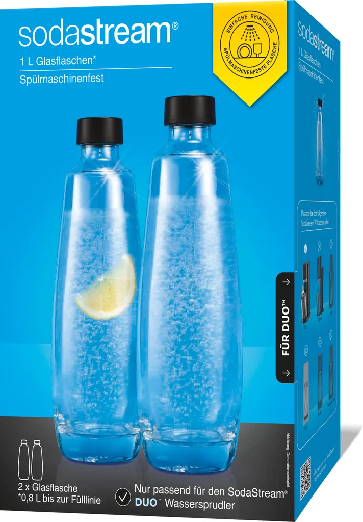 SodaStream Glaskaraffe DUO 2er Pack 2 SodaStream Glaskaraffe DUO 2er Pack – Bild 2