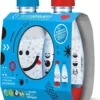 Sodastream 2x PET Flaschen 0,5 L Blau Und Rot
