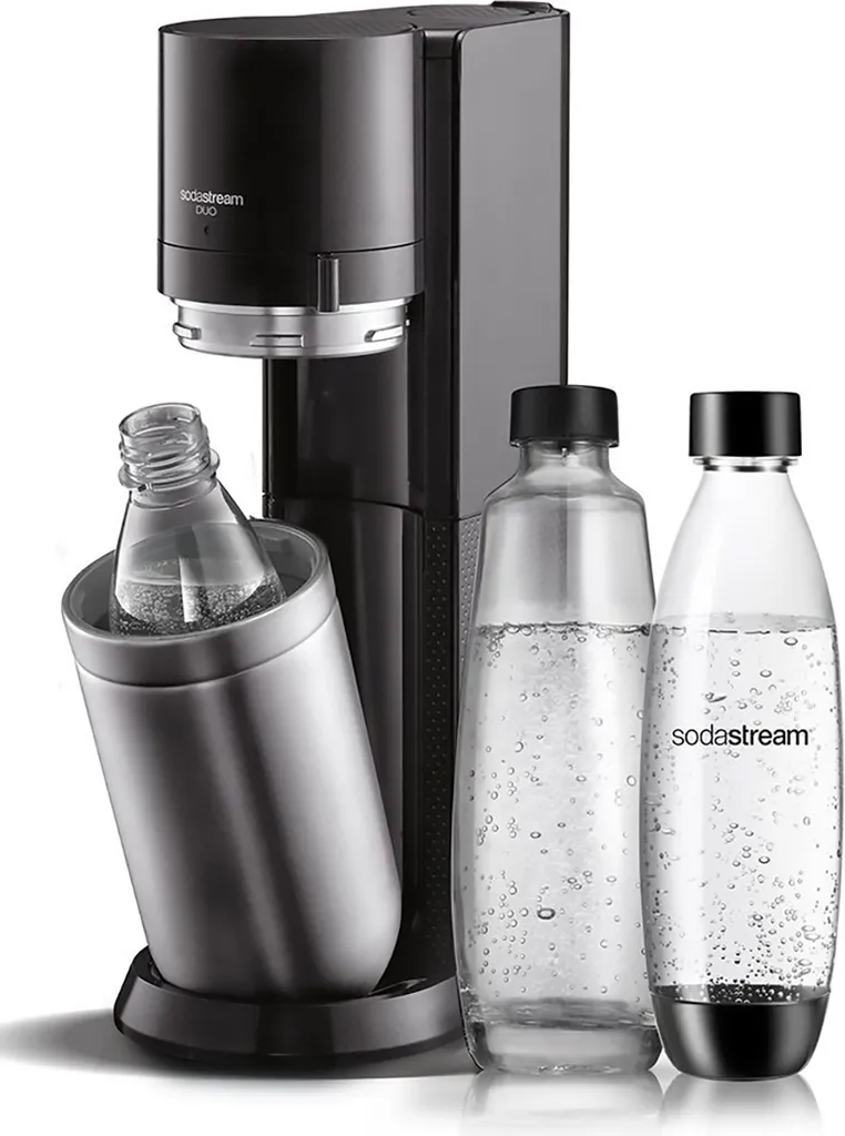 SodaStream DuoTitan Trinkwassersprudler, Inkl. 1x 1 Liter Glasflasche, 1x 1 Liter PET, 1 X Quick Connect Zylinder 15 SodaStream DuoTitan Trinkwassersprudler, Inkl. 1x 1 Liter Glasflasche, 1x 1 Liter PET, 1 X Quick Connect Zylinder – Bild 15
