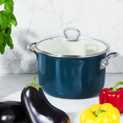 Kochtopf PLUS 22 Cm Emaliert Türkis EMALIA OLKUSZ -Brutzellust Verkaufsgeschäft ad11c63414b94a76c57f641411a35b58
