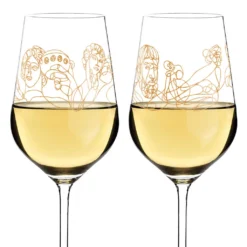 Ritzenhoff Wein-Ensemble Weißweinglas-Set Burkhard Neie, Dionysos & Ariadne / Zeus & Leto, Kristallglas, 364 Ml, 3410001 -Brutzellust Verkaufsgeschäft b09b12ff6091e05d88ddd2c56479872a