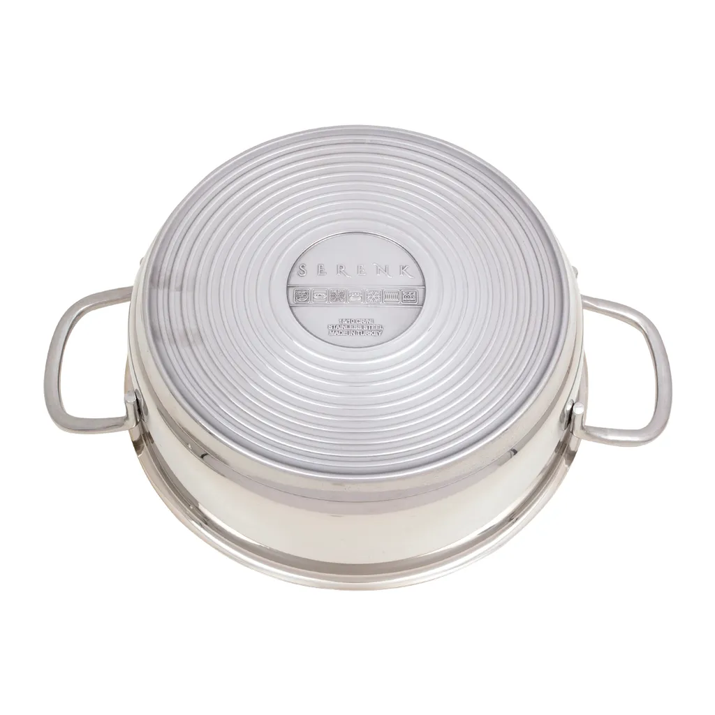 Serenk Modernist Collection Kochtopf, Schmortopf, Edelstahltopf, Universaltopf, Für Alle Herdarten, Auch Induktion, Unbeschichtet, Silber, Ø 20 Cm - 2,5 Liter 4 Serenk Modernist Collection Kochtopf, Schmortopf, Edelstahltopf, Universaltopf, Für Alle Herdarten, Auch Induktion, Unbeschichtet, Silber, Ø 20 Cm - 2,5 Liter – Bild 4