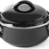 HENDI Suppen-/Soßentöpfchen 135x60mm 0,6 L Schwarz Emailliert