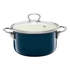 Kochtopf PLUS 22 Cm Emaliert Türkis EMALIA OLKUSZ