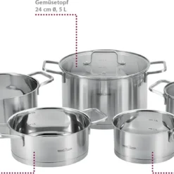 ProfiCook PC-KTS 1225 Induktions-Kochtopfset Mit Deckel, Topfset 8 Teilig, Für Induktion, Elektroherd, Keramik, Halogen Und Gas-Herd, Edelstahl -Brutzellust Verkaufsgeschäft b7d580e432d451698f1699e8f636143c