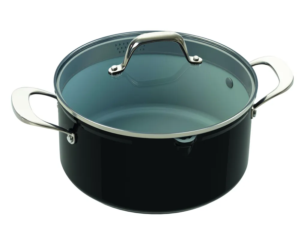 LAGUIOLE Kochtopf 20 Cm Glasdeckel Ausgießer 3,1 Liter Antihaftbeschichtung Induktion Schwarz*00764 1 LAGUIOLE Kochtopf 20 Cm Glasdeckel Ausgießer 3,1 Liter Antihaftbeschichtung Induktion Schwarz*00764