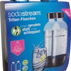 Doppelpack! SodaStream Quadro Pack, Durchsichtig, 4 X 1L Tritan-Flasche - Spülmaschinengeeignet! (BPA Frei) -Brutzellust Verkaufsgeschäft bed0d9486ded7e133409e125c9f16148