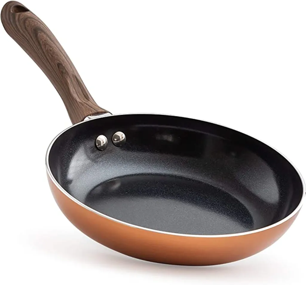 Nuovva Kupfer Bratpfanne - Keramische Antihaftbeschichtung - Holzgriff Bratpfanne - Ø 24 Cm Induktion - PTFE-frei 1 Nuovva Kupfer Bratpfanne - Keramische Antihaftbeschichtung - Holzgriff Bratpfanne - Ø 24 Cm Induktion - PTFE-frei