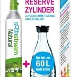 SodaStream Reserve-Zylinder 50-60 Ltr + Glas - Karaffe