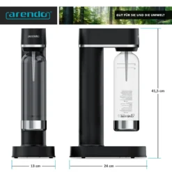 Arendo Wassersprudler 850 Ml – Inkl. 2 850 Ml Wasserflaschen - Carbonator - Fein Dosierbar – Kompatibel Mit 60 L CO2 Zylindern 9 Arendo Wassersprudler 850 Ml – Inkl. 2 850 Ml Wasserflaschen - Carbonator - Fein Dosierbar – Kompatibel Mit 60 L CO2 Zylindern -Brutzellust Verkaufsgeschäft cc130492979e999243bb0766a523f174