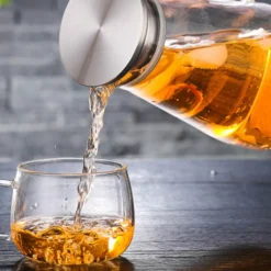 1500ml Wasserkaraffe Wasserkrug Karaffe Glaskrug Glaskaraffe Mit Edelstahl Filter Glas Kaltwasserkocher Karaffen -Brutzellust Verkaufsgeschäft ce20266544548f481b81e1c77c3d053a