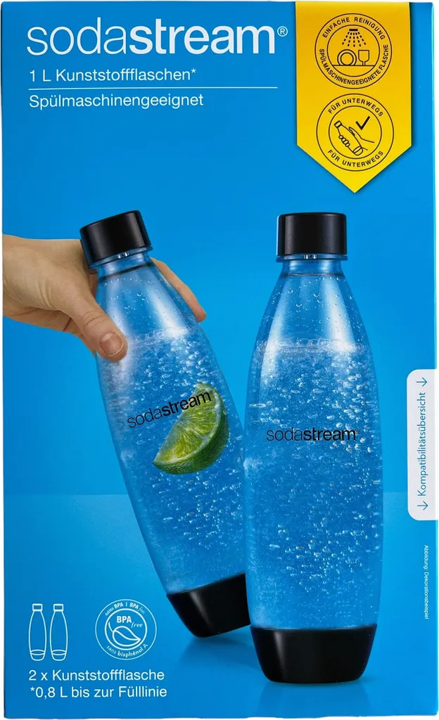 SODASTREAM Tritan-Flasche Fuse Duo (1 L PET Flasche, Nur Für SodaStream Duo-Wassersprudler) 6 SODASTREAM Tritan-Flasche Fuse Duo (1 L PET Flasche, Nur Für SodaStream Duo-Wassersprudler) – Bild 6