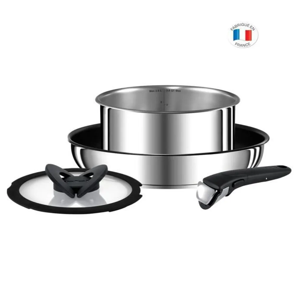 TEFAL L9409032 4er-Set INGENIO PREFERENCE - Alle Kochfelder Einschließlich Induktion - Französische Herstellung - Edelstahl 1 TEFAL L9409032 4er-Set INGENIO PREFERENCE - Alle Kochfelder Einschließlich Induktion - Französische Herstellung - Edelstahl