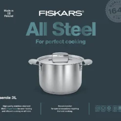 FISKARS All Steel Kasserolle Mit Deckel 3,0l -Brutzellust Verkaufsgeschäft d42fec41380c1d15b7e48e66adf68685