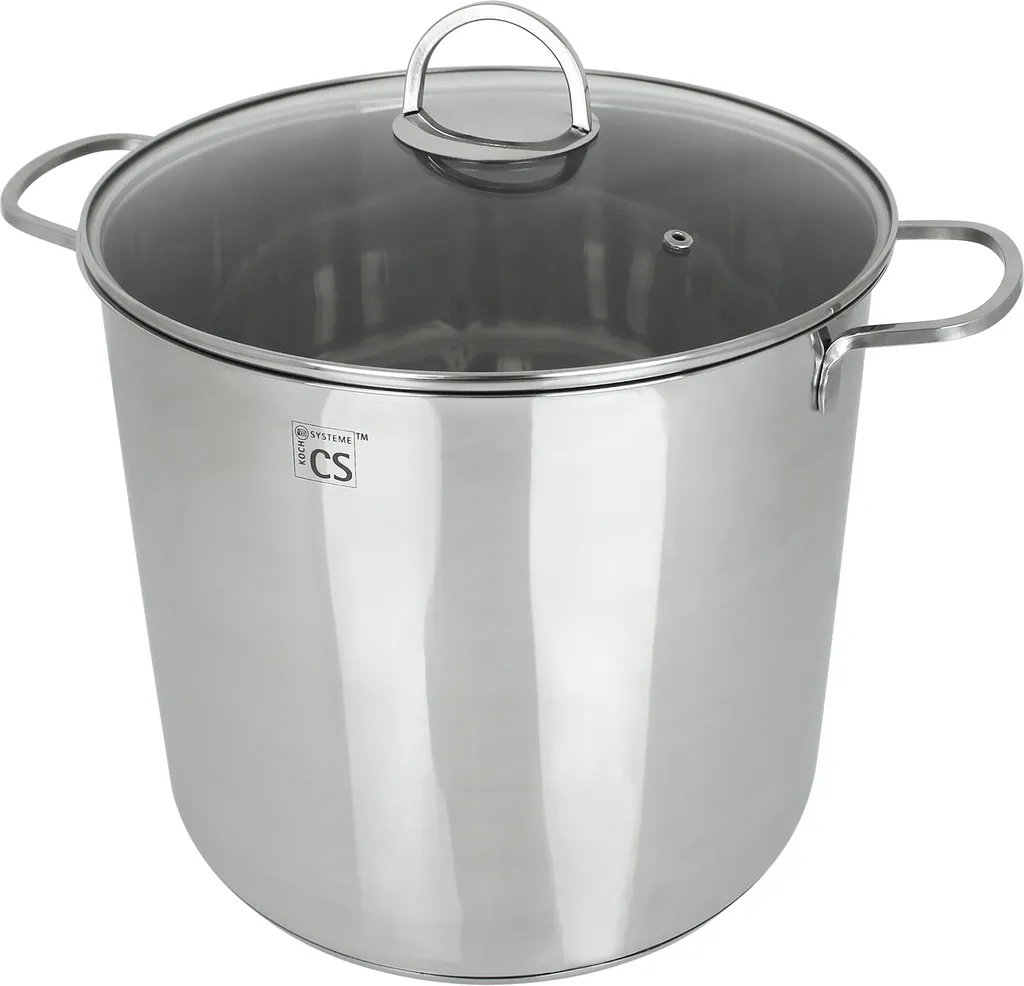 Kochtopf Mit Glasdeckel Trier 22 Liter Suppentopf Universaltopf Topf Induktion 2 Kochtopf Mit Glasdeckel Trier 22 Liter Suppentopf Universaltopf Topf Induktion – Bild 2