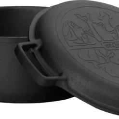 Gusseisen Topf 4L Gusseisentopf Ø 24cm Brotbacken Kochtopf Mit Deckel-Bratpfanne