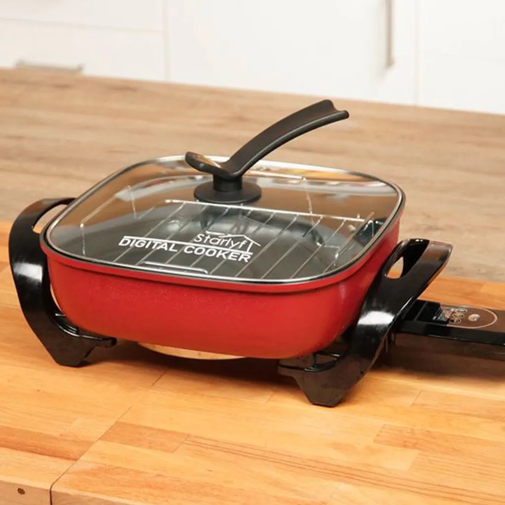 Starlyf®Digital Cooker - XXL Elektrische Bratpfanne Mit Digitalem Thermostat Und Temperaturanzeige, 1600 Watt, 5,5 Liter Fassungsvermögen, Partypfanne - Aus Der TV Werbung 11 Starlyf®Digital Cooker - XXL Elektrische Bratpfanne Mit Digitalem Thermostat Und Temperaturanzeige, 1600 Watt, 5,5 Liter Fassungsvermögen, Partypfanne - Aus Der TV Werbung – Bild 11