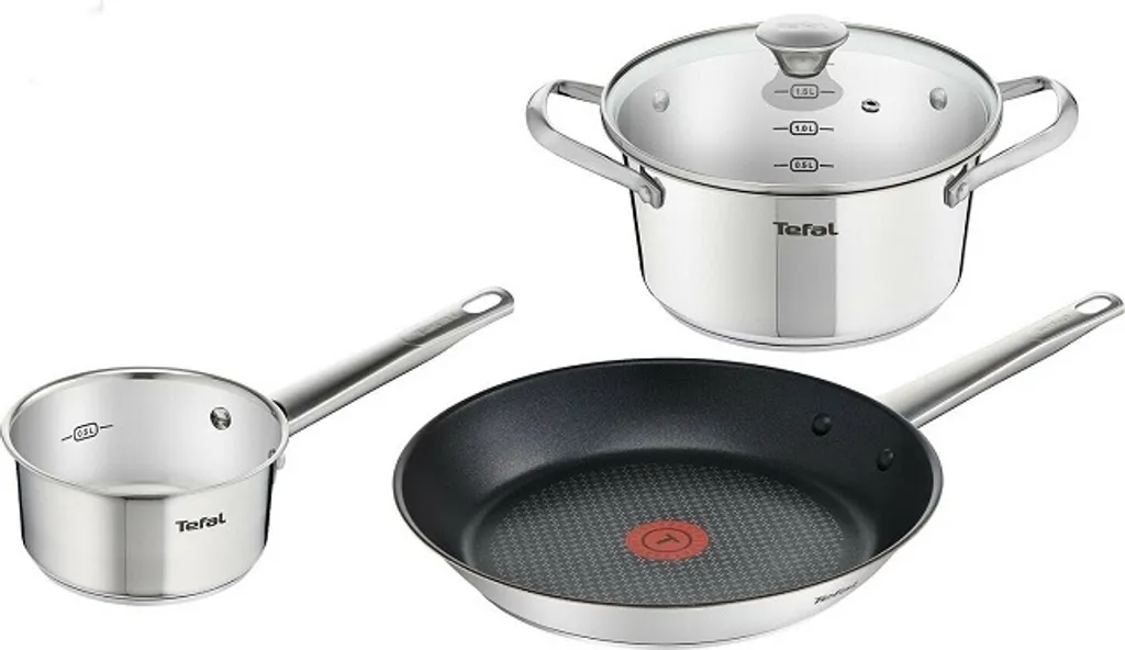 Tefal Simpleo 4tlg Topf-Set Temperaturanzeige Edelstahl 1 Tefal Simpleo 4tlg Topf-Set Temperaturanzeige Edelstahl