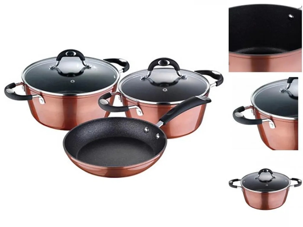 Topfset Bergner Pandora Kupfer Geschmiedetes Aluminium 5 Teilig 8 Topfset Bergner Pandora Kupfer Geschmiedetes Aluminium 5 Teilig – Bild 8
