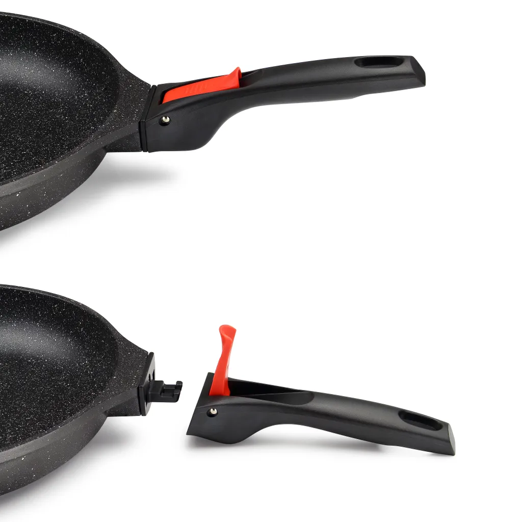Linnuo Aluguss Pfanne 24 Cm Abnehmbarer Griff, Antihaftbeschichtete Pfanne Induktion Und Alle Herden, Dicker Boden Optimale Wärmeverteilung, Pfanne Ofenfest, Bratpfanne 24 Cm Hoher Rand | Frying Pan 3 Linnuo Aluguss Pfanne 24 Cm Abnehmbarer Griff, Antihaftbeschichtete Pfanne Induktion Und Alle Herden, Dicker Boden Optimale Wärmeverteilung, Pfanne Ofenfest, Bratpfanne 24 Cm Hoher Rand | Frying Pan – Bild 3