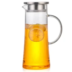1500ml Wasserkaraffe Wasserkrug Karaffe Glaskrug Glaskaraffe Mit Edelstahl Filter Glas Kaltwasserkocher Karaffen -Brutzellust Verkaufsgeschäft e22245a16ce7de353a1cd4ebdcf5e0f5