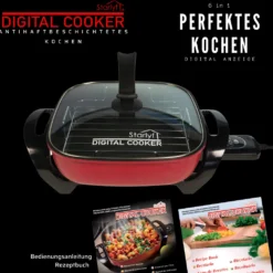Starlyf®Digital Cooker - XXL Elektrische Bratpfanne Mit Digitalem Thermostat Und Temperaturanzeige, 1600 Watt, 5,5 Liter Fassungsvermögen, Partypfanne - Aus Der TV Werbung 25 Starlyf®Digital Cooker - XXL Elektrische Bratpfanne Mit Digitalem Thermostat Und Temperaturanzeige, 1600 Watt, 5,5 Liter Fassungsvermögen, Partypfanne - Aus Der TV Werbung -Brutzellust Verkaufsgeschäft e2e8a2dea46c3b55b62433627d88b764