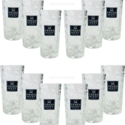 Three Sixty Vodka Wodka Shotgläser Gläser Glas Set - 12 Stück 2 Und 4cl Geeicht