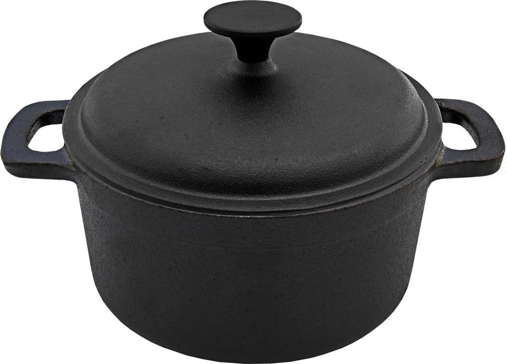 Gusseisen Topf Mit Deckel - Größe: Ø 20 Cm X 9 Cm 1 Gusseisen Topf Mit Deckel - Größe: Ø 20 Cm X 9 Cm