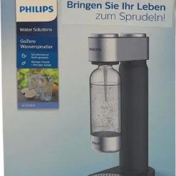 PHILIPS AQUA Soda Maker Wassersprudler + 425 G CO²-Zylinder + 1 PET-Flasche 1 Liter, Schwarz -Brutzellust Verkaufsgeschäft e4b125e337617015399ea55c7feadf4e