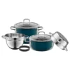 Silit Compact Topf-Set, 4-teilig, Petrol