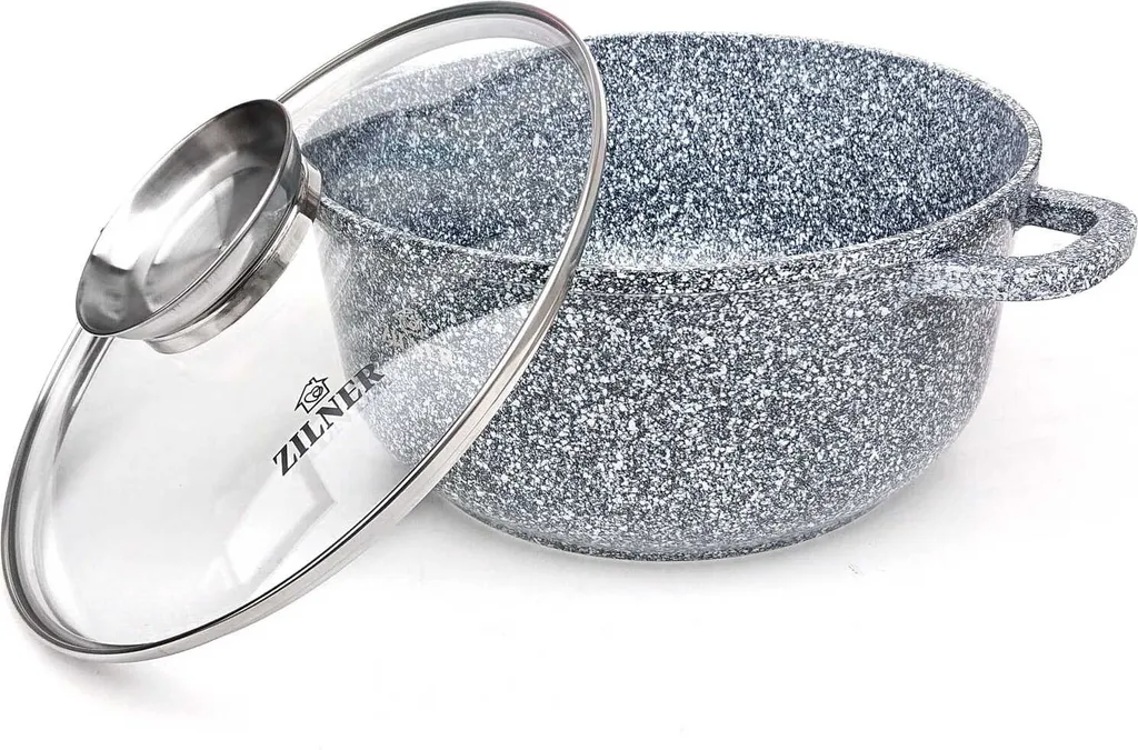 Graue Töpfe Und Kasserolle Mit Marmorbeschichtung 20 Graue Töpfe Und Kasserolle Mit Marmorbeschichtung – Bild 20